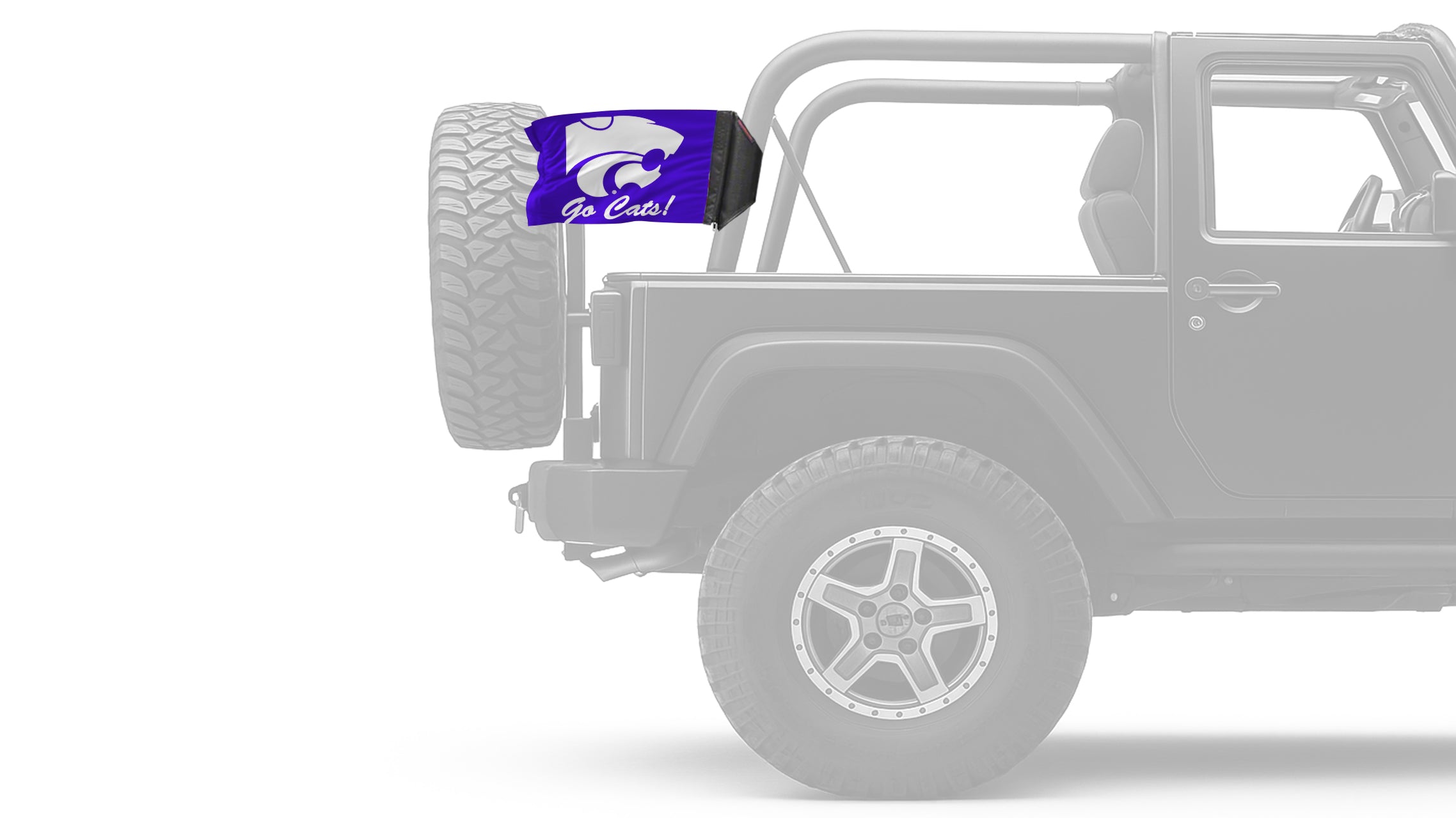 Kansas State 11"x17" Forever Wave Flag for Jeep Wrangler YJ 1986-1995