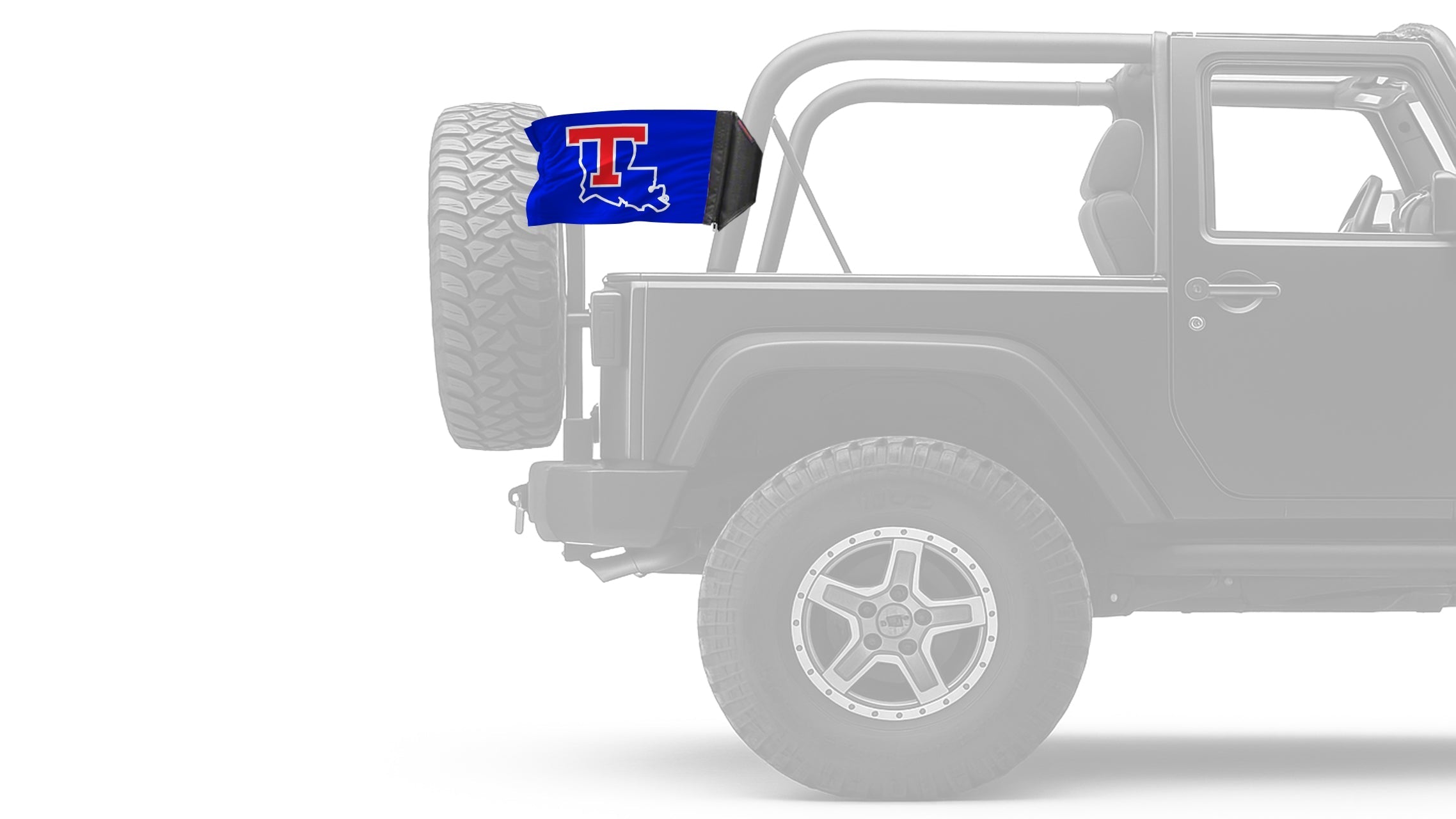Louisiana Tech 11"x17" Forever Wave Flag for Jeep Wrangler LJ 2003-2006