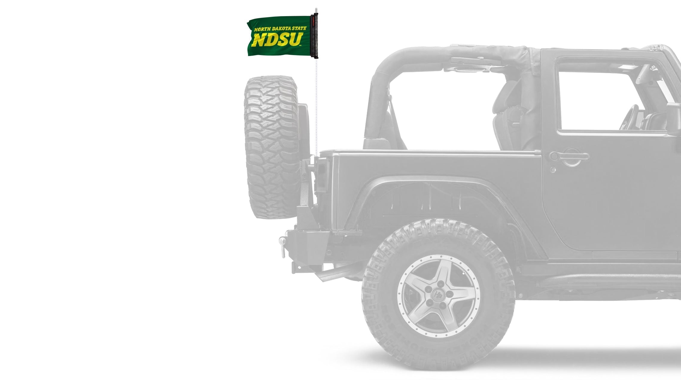 North Dakota State 11"x17" Forever Wave Flag for Jeep Wrangler CJ-7 and CJ-8 1976-1986