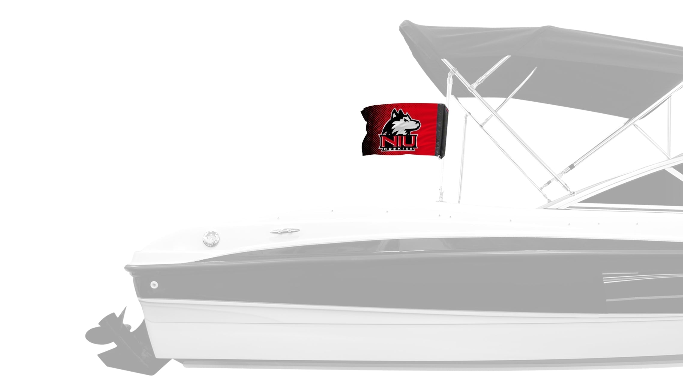Northern Illinois 11"x17" Forever Wave Flag for Boats