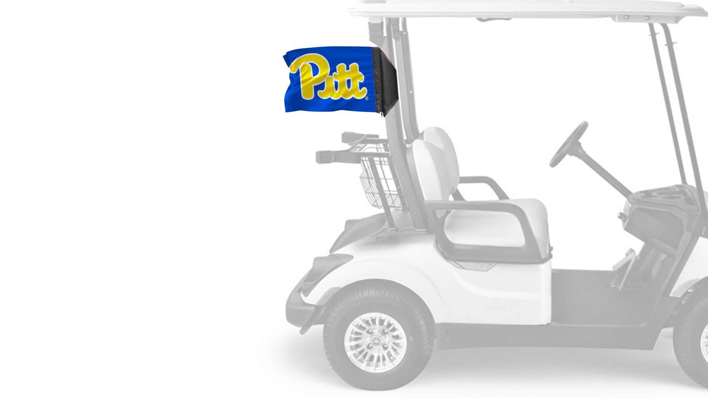 Pittsburgh PITT 11"x17" Forever Wave Flag for Golf Carts