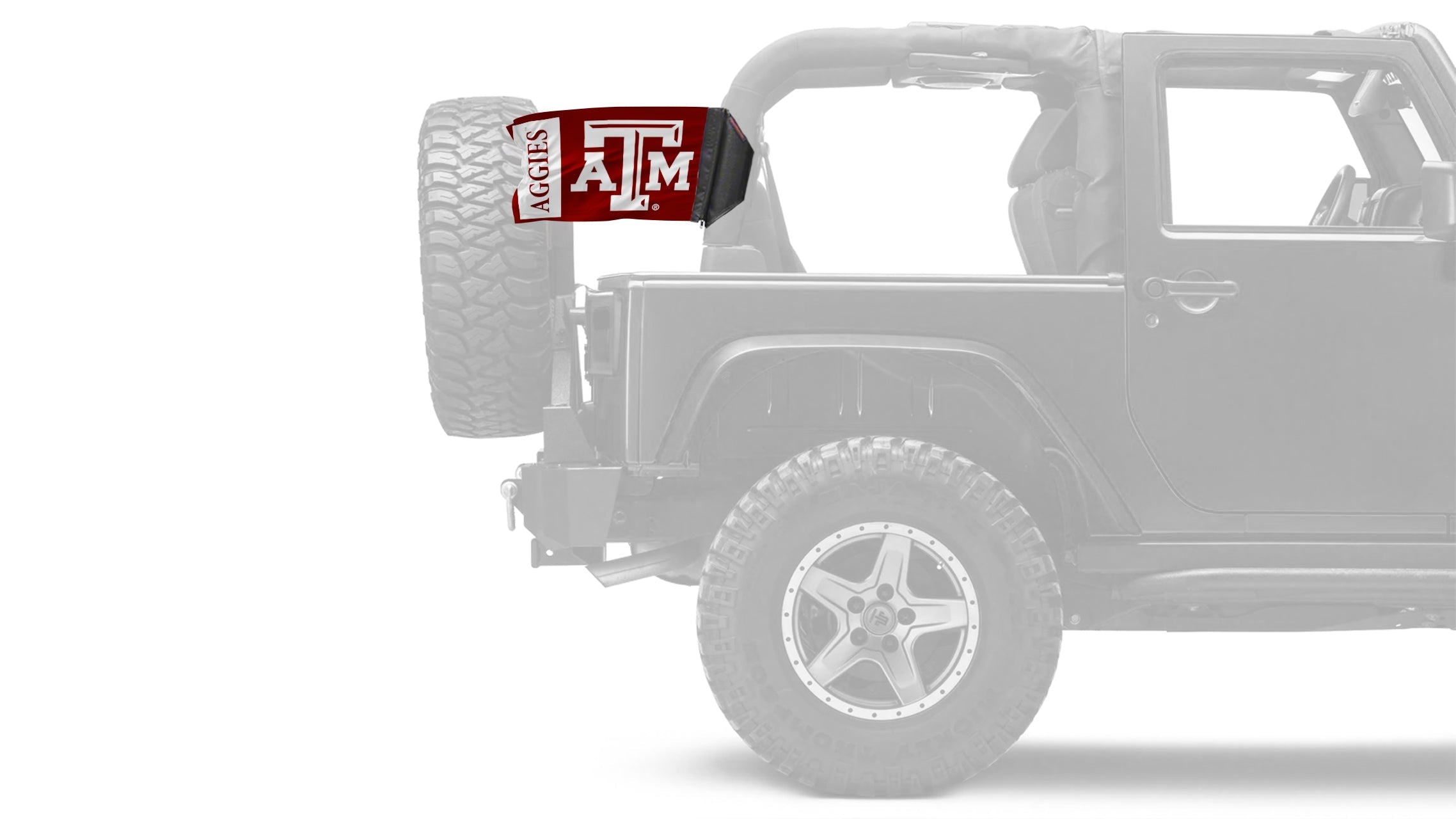 Texas A&M 11"x17" Forever Wave Flag for Jeep Wrangler YJ 1986-1995