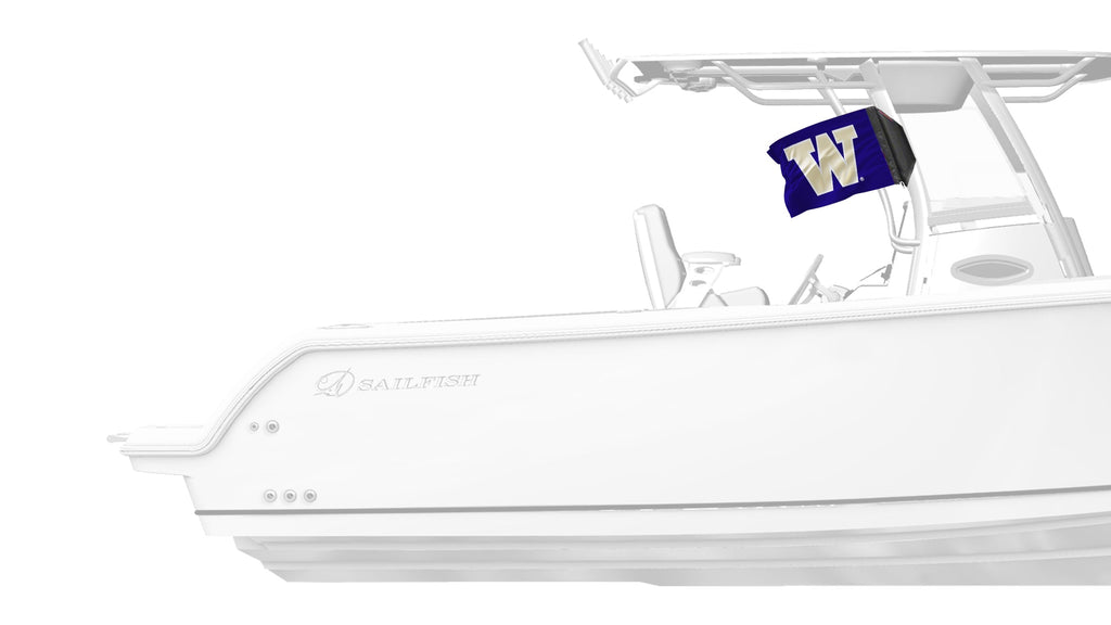 Washington Huskies 11"x17" Forever Wave Flag for Boats