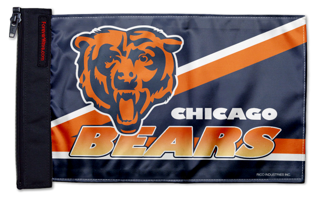 Chicago Bears 11"x17" Forever Wave Flag for Jeep Wrangler JKU 4-Door 2007-2018