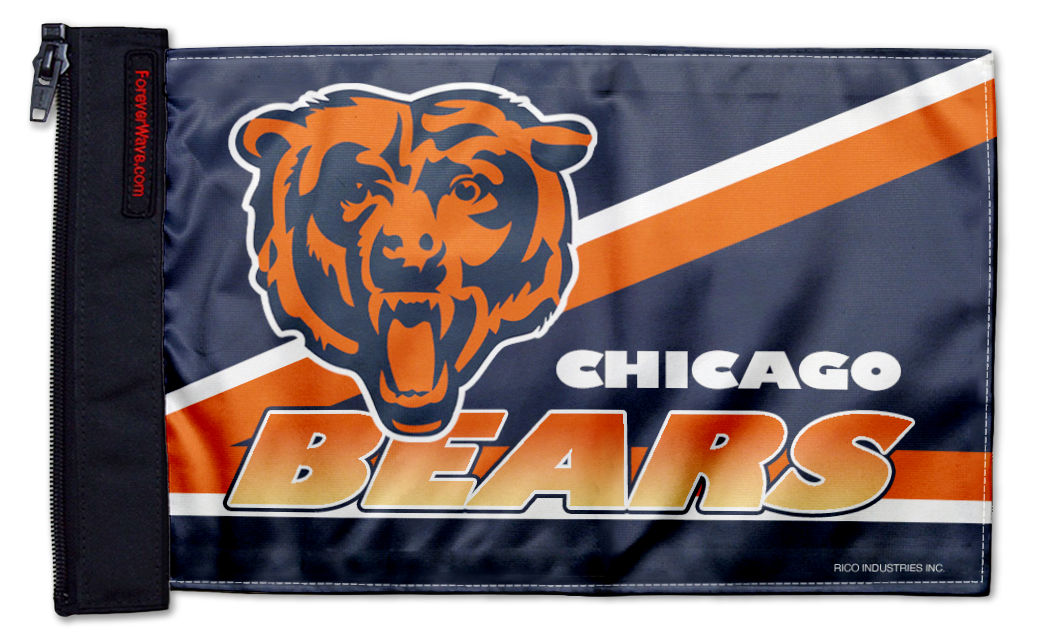 Chicago Bears 11"x17" Forever Wave Flag for Jeep Wrangler TJ 1996-2006