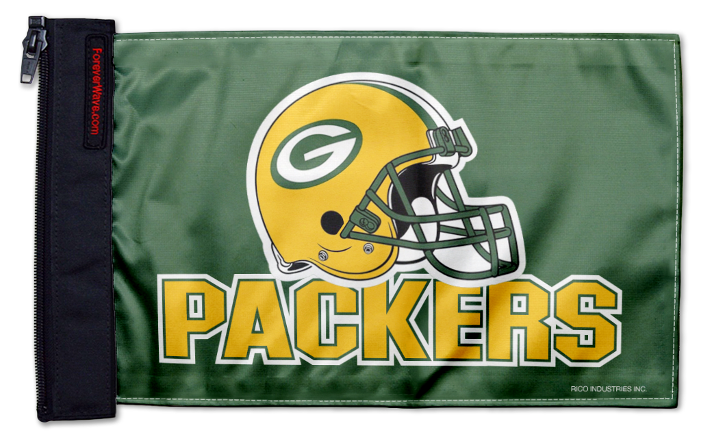 Green Bay Packers 11"x17" Forever Wave Flag for Bronco