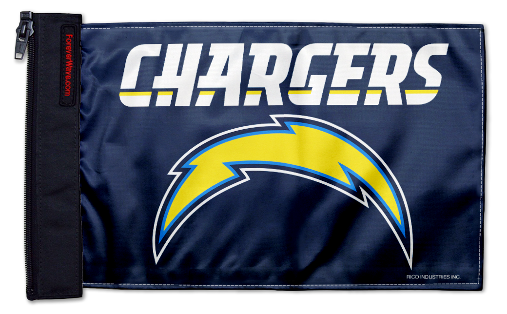 Los Angeles Chargers 11"x17" Forever Wave Flag for Golf Carts