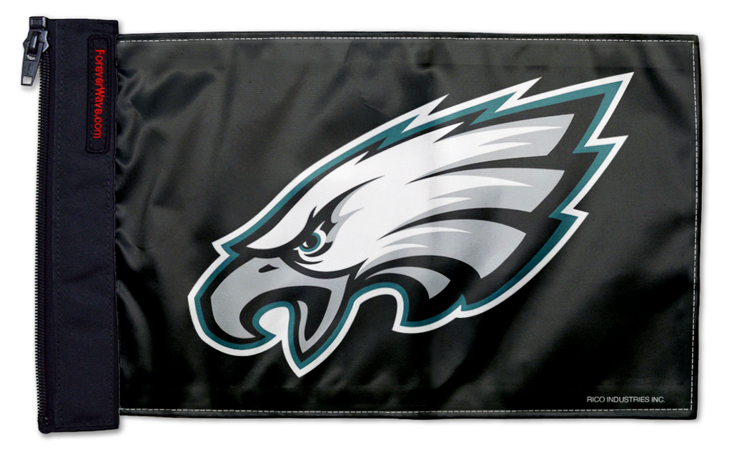 Philadelphia Eagles 11"x17" Forever Wave Flag for Jeep Wrangler CJ-7 and CJ-8 1976-1986