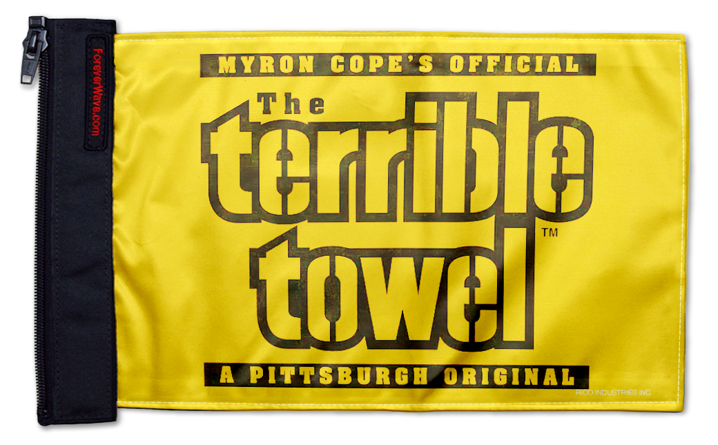 Pittsburgh Steelers Terrible Towel 11"x17" Forever Wave Flag for Jeep Wrangler CJ-7 and CJ-8 1976-1986