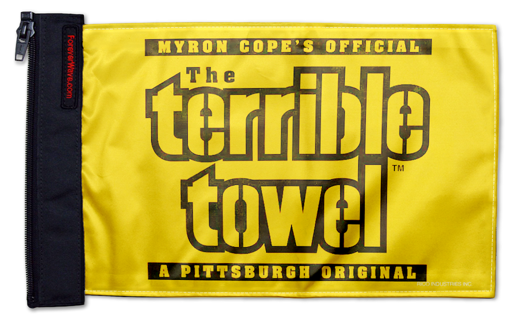 Pittsburgh Steelers Terrible Towel 11"x17" Forever Wave Flag for Jeep Wrangler JL 2-Door 2018-Present