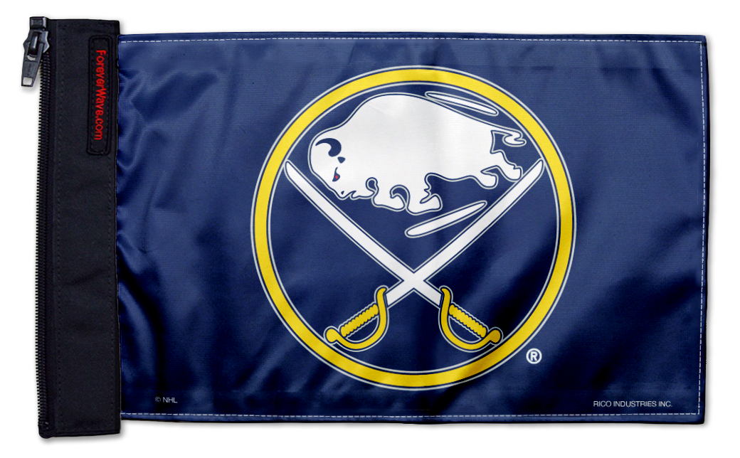Buffalo Sabres 11"x17" Forever Wave Flag for Jeep Wrangler JKU 4-Door 2007-2018