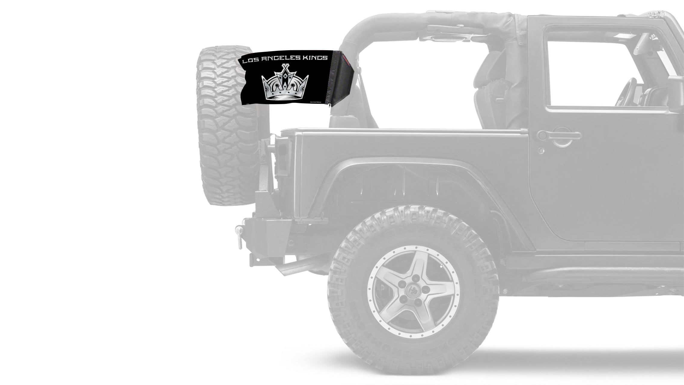Los Angeles Kings 11"x17" Forever Wave Flag for Jeep Wrangler JLU 4-Door 2018-Present