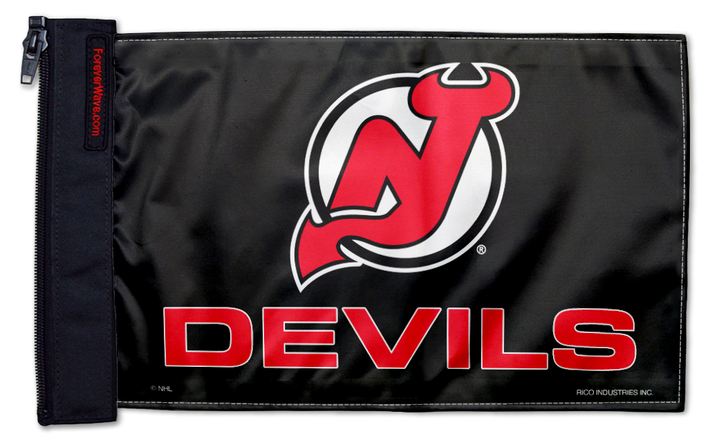 New Jersey Devils 11"x17" Forever Wave Flag for Jeep Wrangler CJ-7 and CJ-8 1976-1986