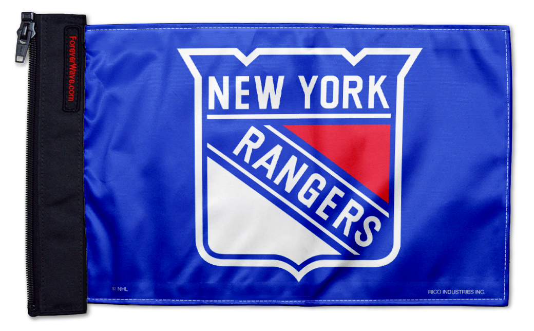New York Rangers 11"x17" Forever Wave Flag for Jeep Wrangler JL 2-Door 2018-Present