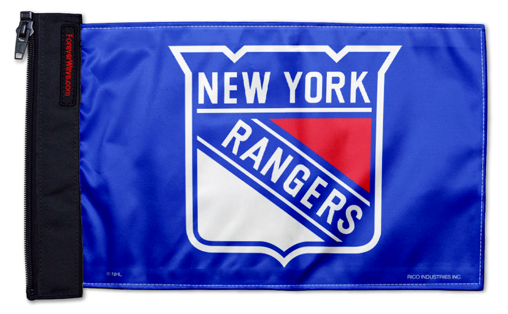 New York Rangers 11"x17" Forever Wave Flag for Jeep Wrangler JKU 4-Door 2007-2018