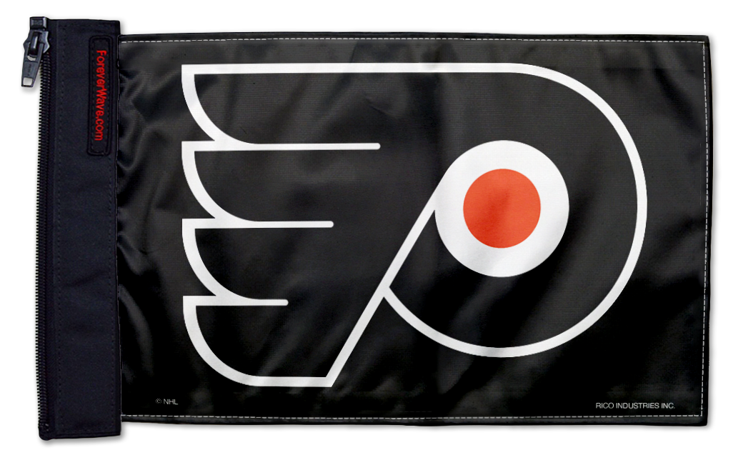 Philadelphia Flyers 11"x17" Forever Wave Flag for Jeep Wrangler JLU 4-Door 2018-Present