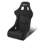 Universal NRG Black Fabric Blue Carbon Bucket Racing Seat Large