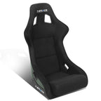 Bucket Racing Seat Large Fiberglass Carbon Fiber Black Green