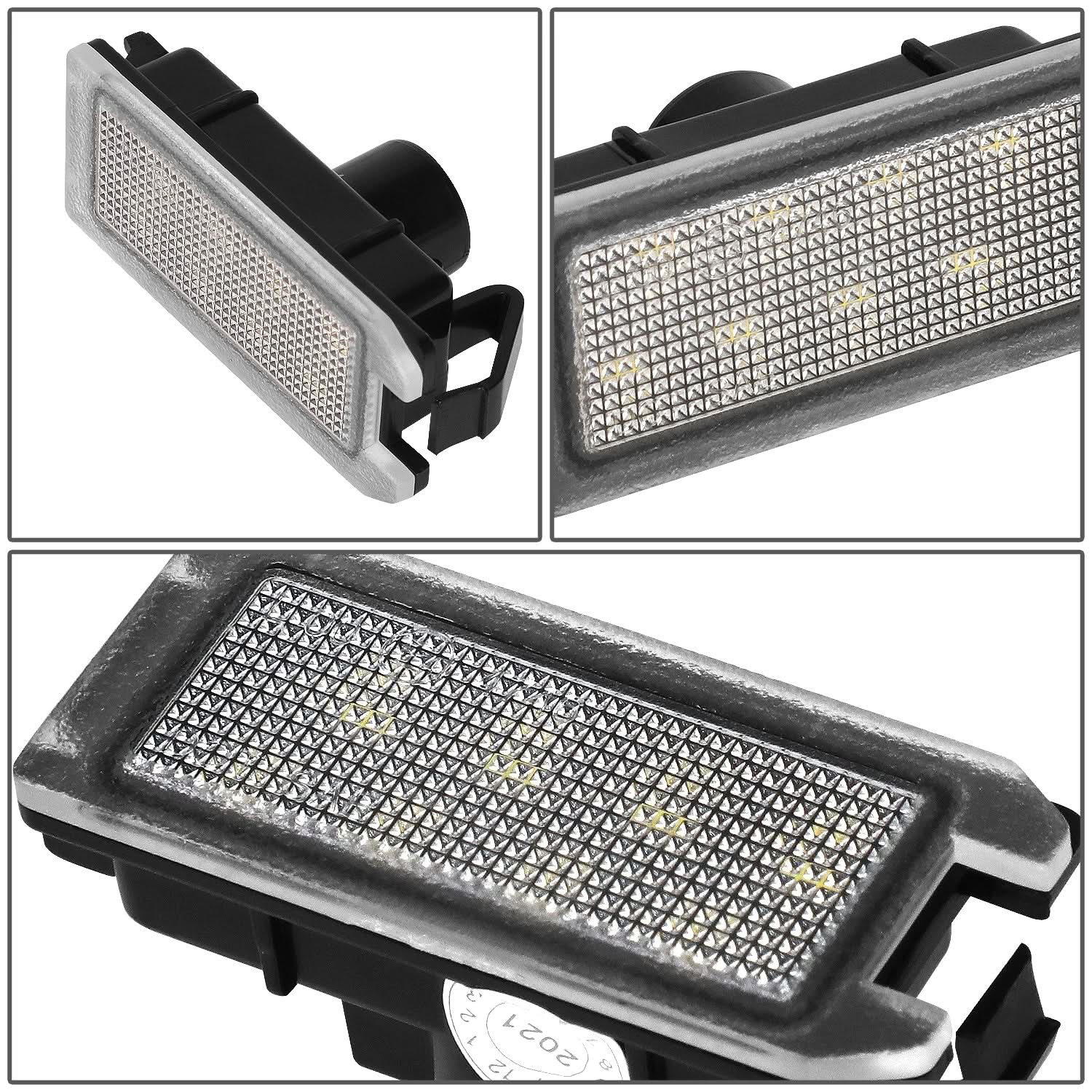 LED License Plate Lamp - 13-19 Fiat 500 / 15-17 Dodge Viper / 14-20 Jeep Grand Cherokee / 17-20 Maserati Levante - White