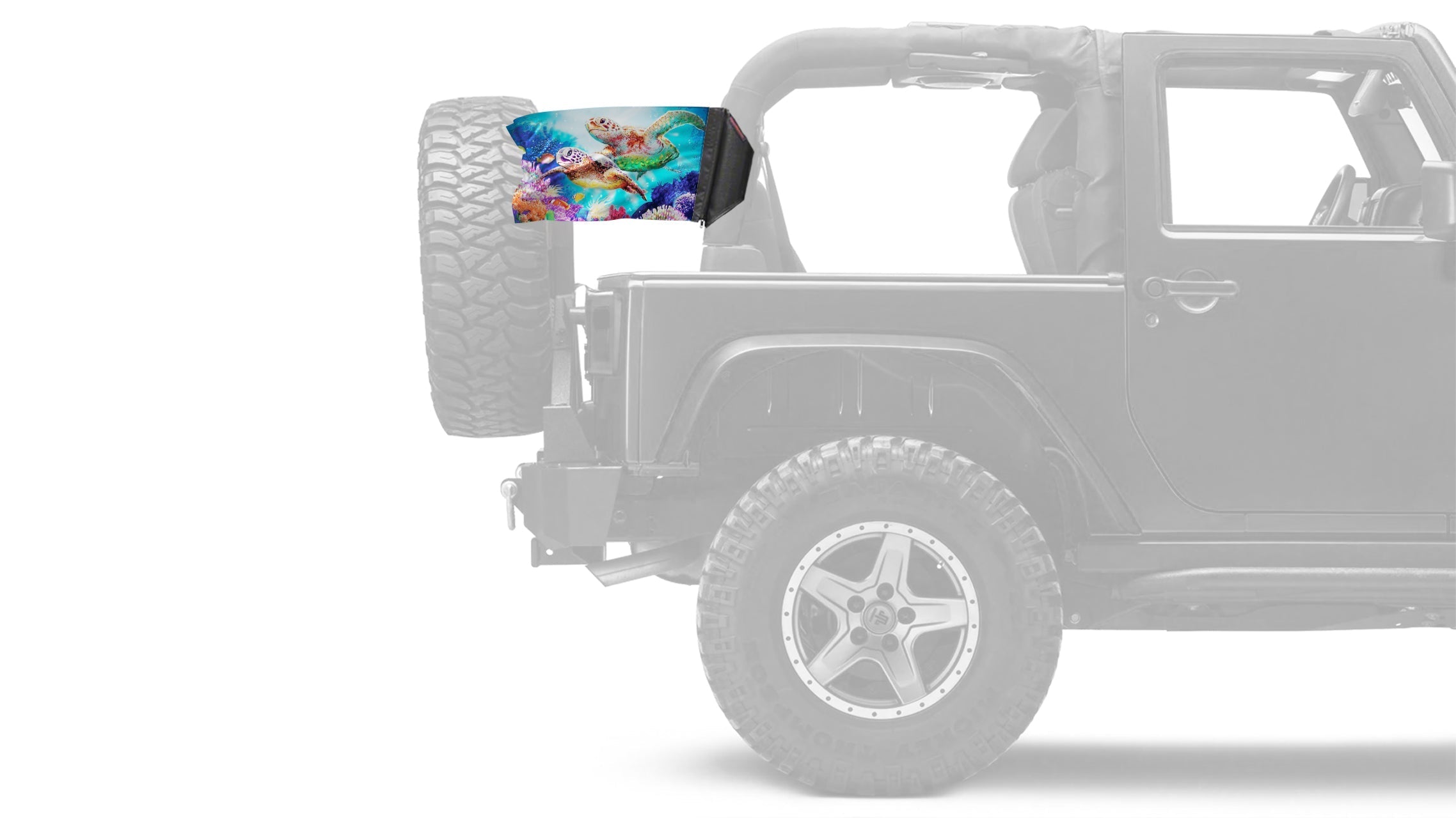 Sea Turtles 12"x18" Forever Wave Flag for Jeep Wrangler TJ 1996-2006