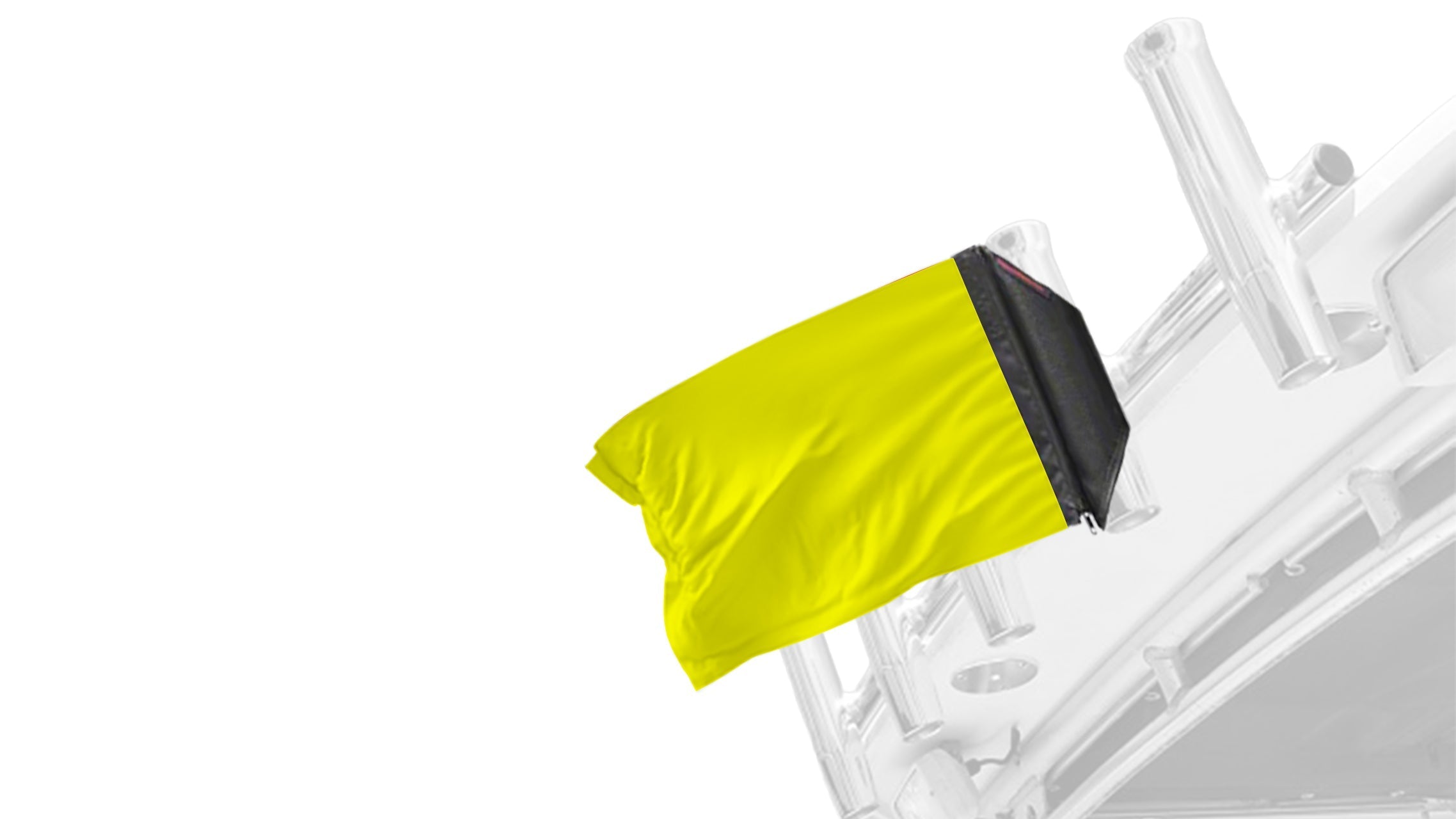 Solid Yellow "Q" 12"x18" Forever Wave Flag for Boats