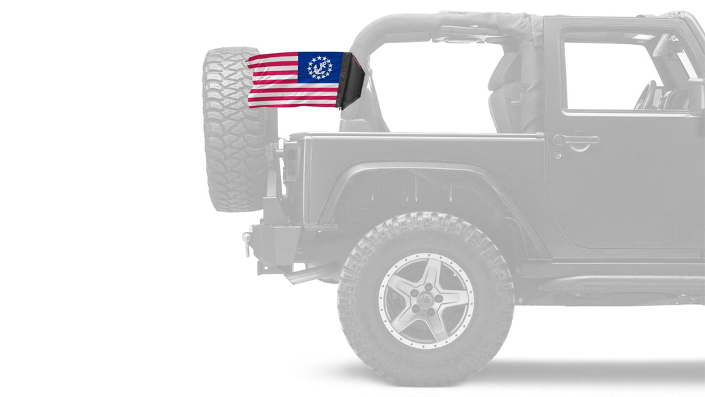US Nautical Yacht Ensign 12"x18" Forever Wave Flag for Jeep Wrangler LJ 2003-2006