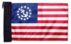 US Nautical Yacht Ensign 12"x18" Forever Wave Flag for Jeep Wrangler JLU 4-Door 2018-Present