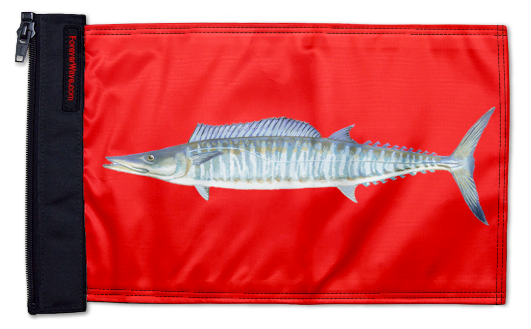 Wahoo 12"x18" Forever Wave Flag for Golf Carts