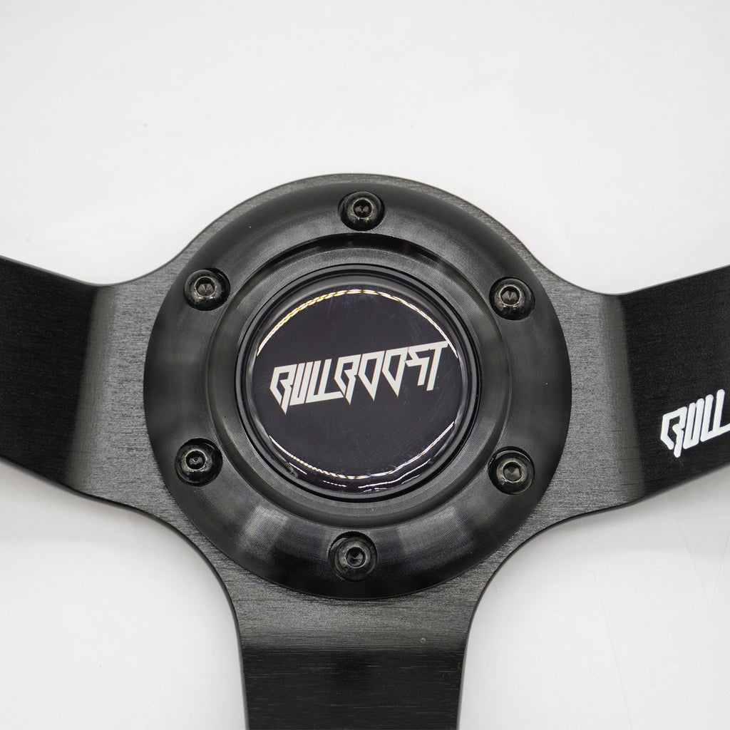 Ryu O Ken 350mm 3" Deep Dish 6-Bolt Steering Wheel Alcantara