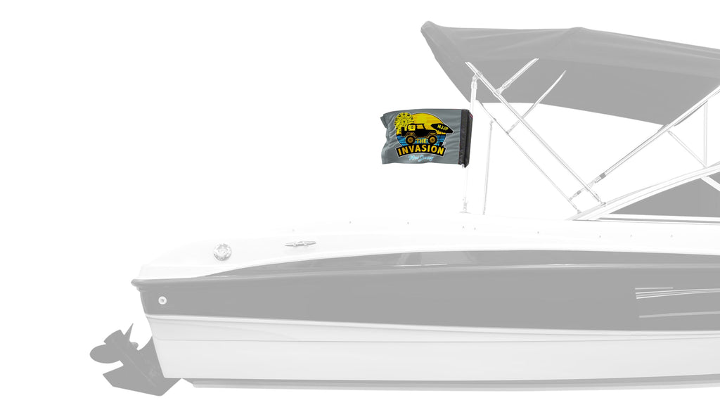 New Jersey Jeep Invasion 12"x18" Forever Wave Flag for Boats