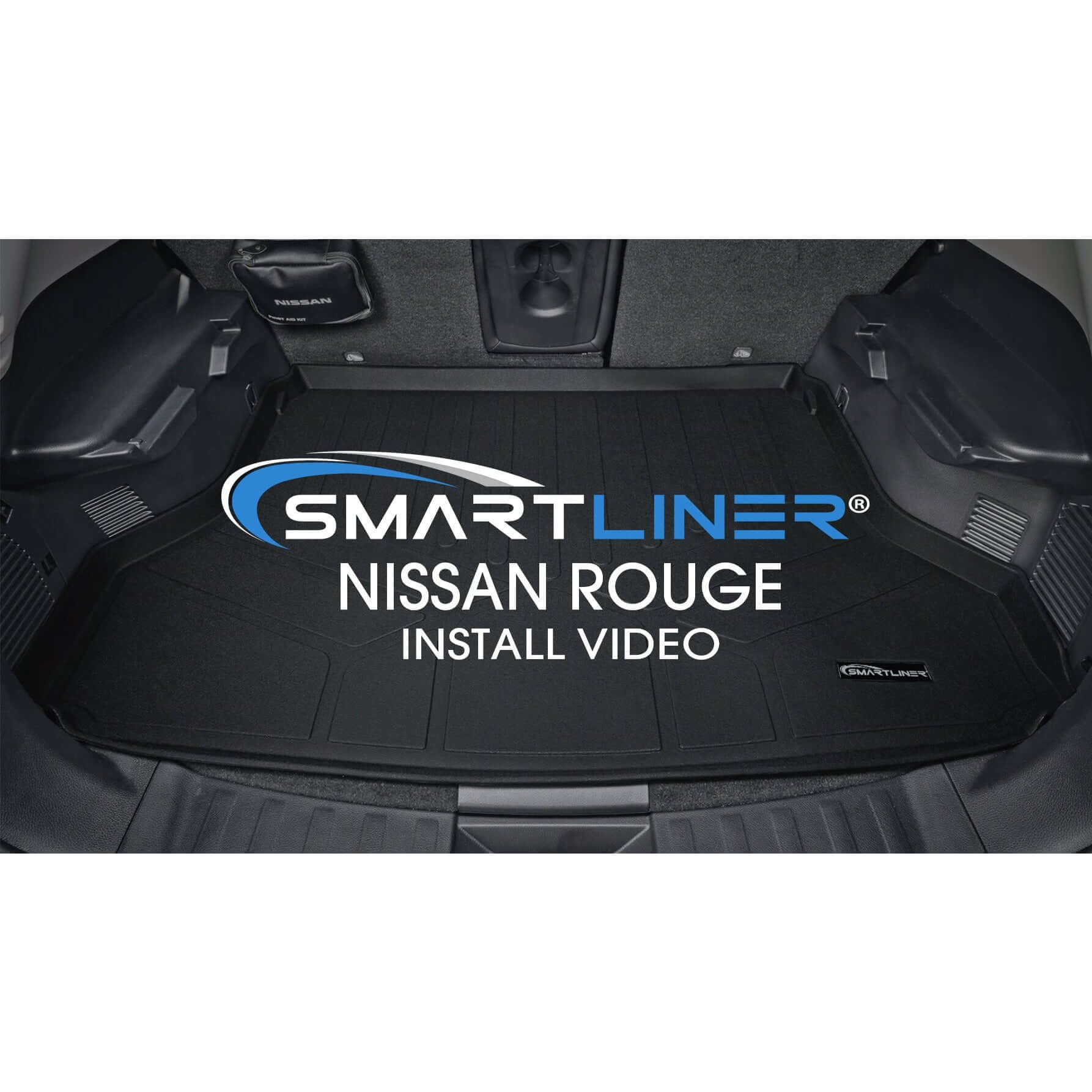 SMARTLINER Custom Fit Floor Liners For 2017-2024 Nissan Rogue Sport - Factory Cargo Tray in Lowest Position