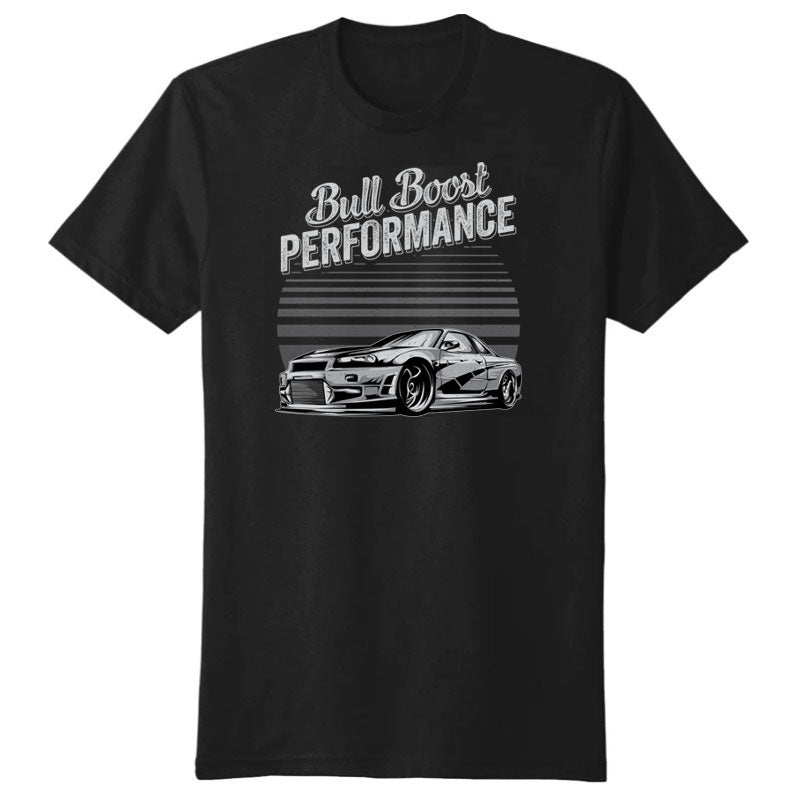 Nissan Skyline R34 Performance Regular Heavy Cotton Pre Shrunk Shirt - Bull Boost Performance
