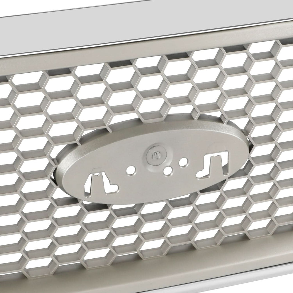 2004-2008 Ford F150 Lariat Style Front Grille Silver Chrome