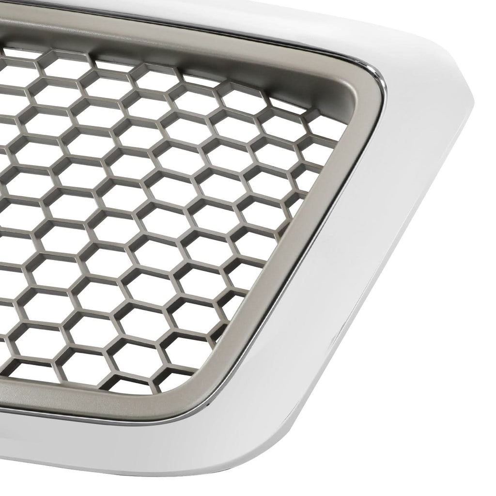 2004-2008 Ford F150 Lariat Style Front Grille Silver Chrome
