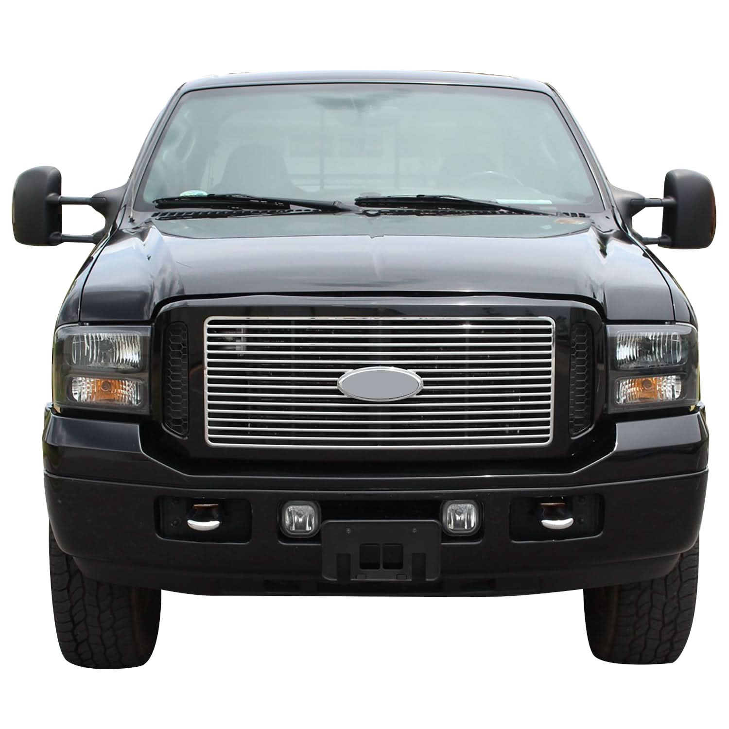 2005-2007 Ford F350 Super Duty Chrome Grille with Black Frame