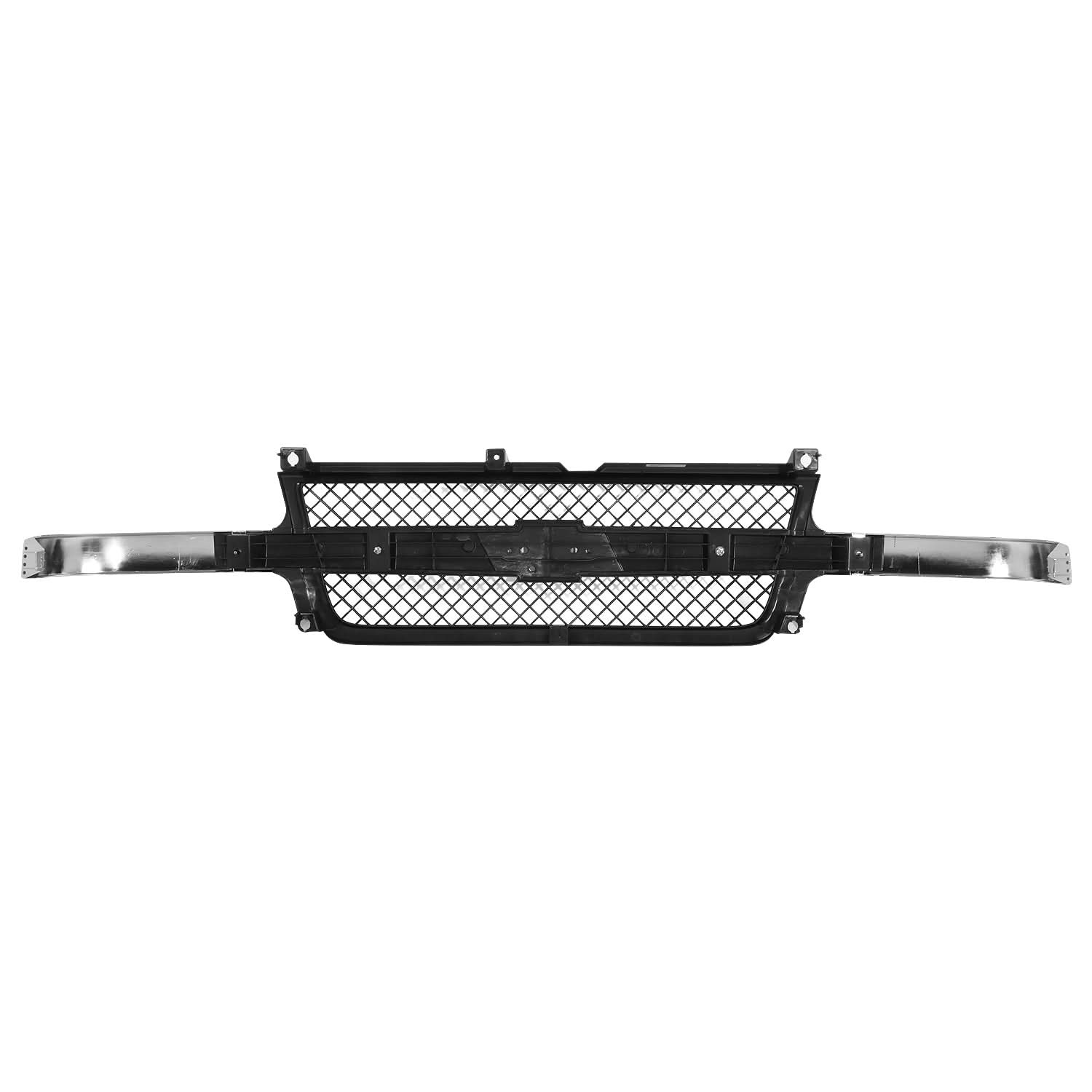 1999-2002 Chevrolet Silverado 2500HD/3500HD Chrome Black Grille