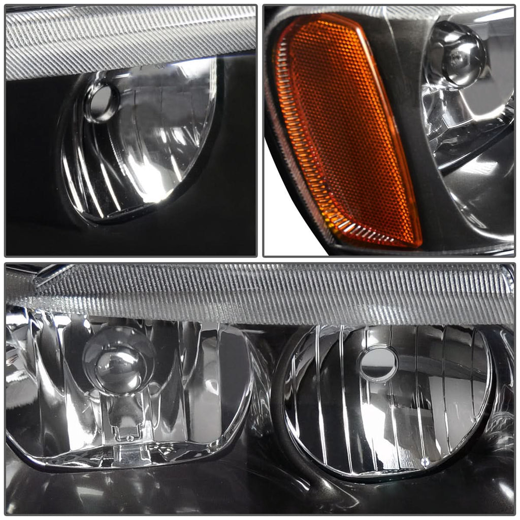 99-04 Jeep Grand Cherokee OE Style Left Headlight - Black Housing