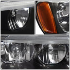 99-04 Jeep Grand Cherokee OE Style Left Headlight - Black Housing