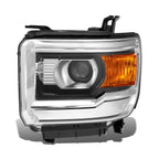 14-18 GMC Sierra 1500 / 15-19 2500HD 3500HD OE Style Headlights Black