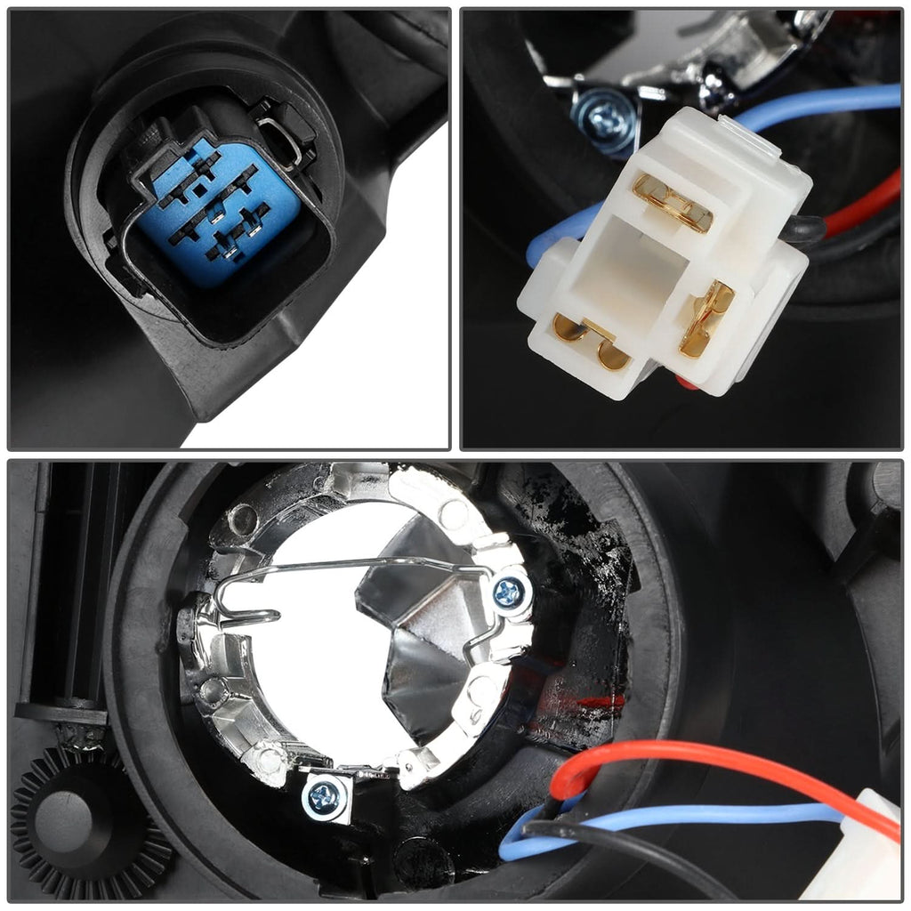 2003-2004 Ford Focus OE Style Left Headlight - Black Housing