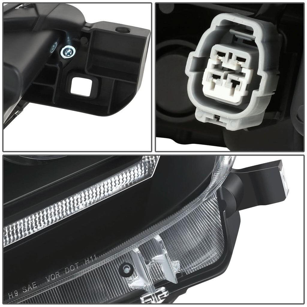 2016-2023 Toyota Tacoma OE Style LED DRL Headlights - Black Housing