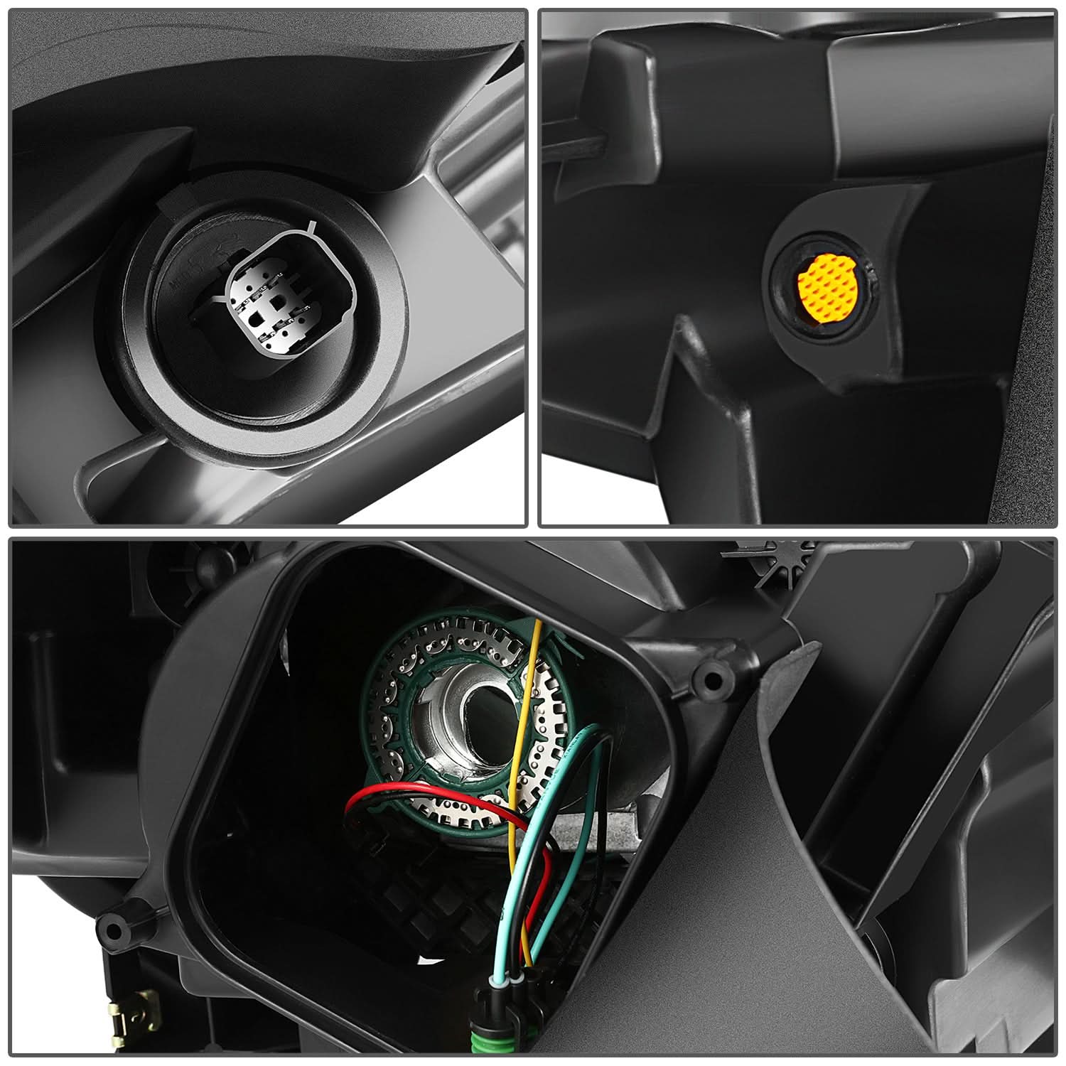 2018 Chevrolet Traverse OE Style Black Housing Headlights - Amber