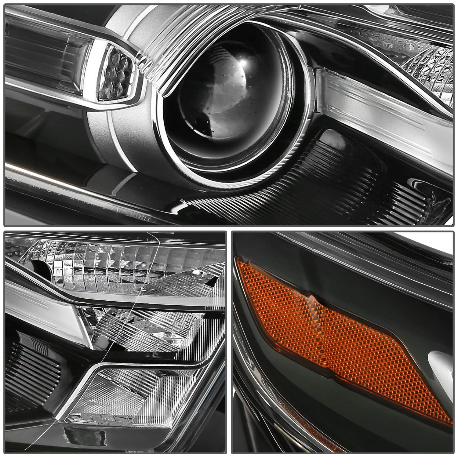2013-2019 Ford Taurus OE Style Right Headlight - Black Housing