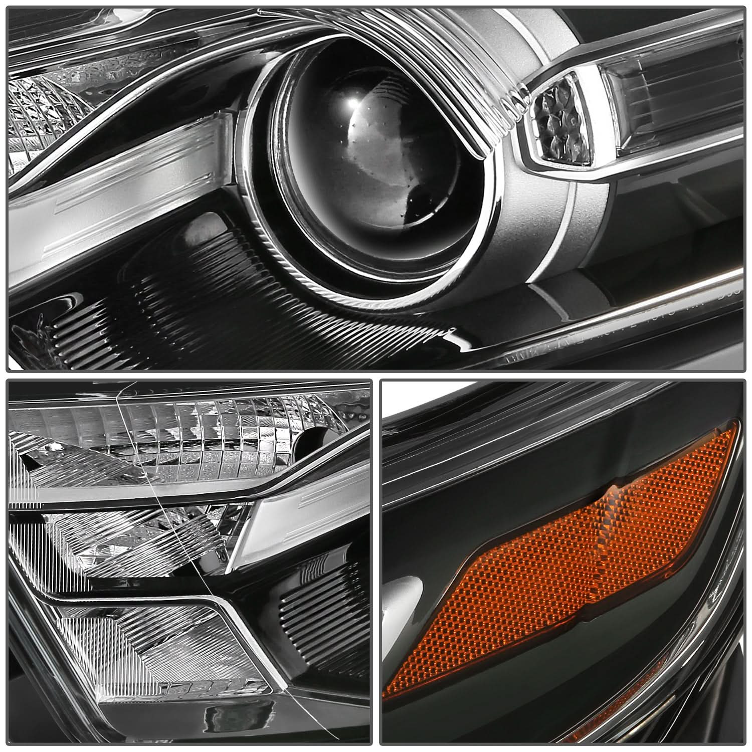 2013-2019 Ford Taurus OE Style Black Housing Headlights Set