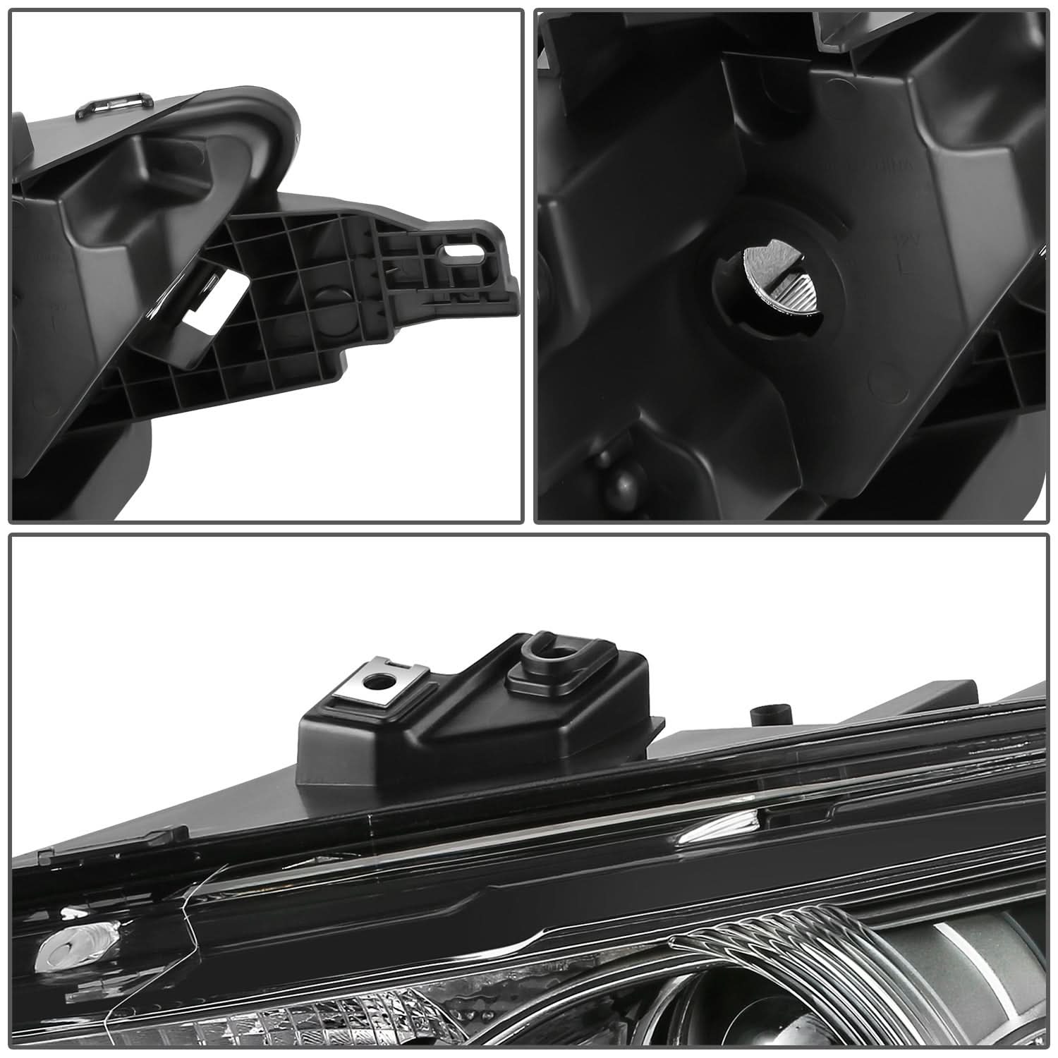 2013-2019 Ford Taurus OE Style Black Housing Headlights Set