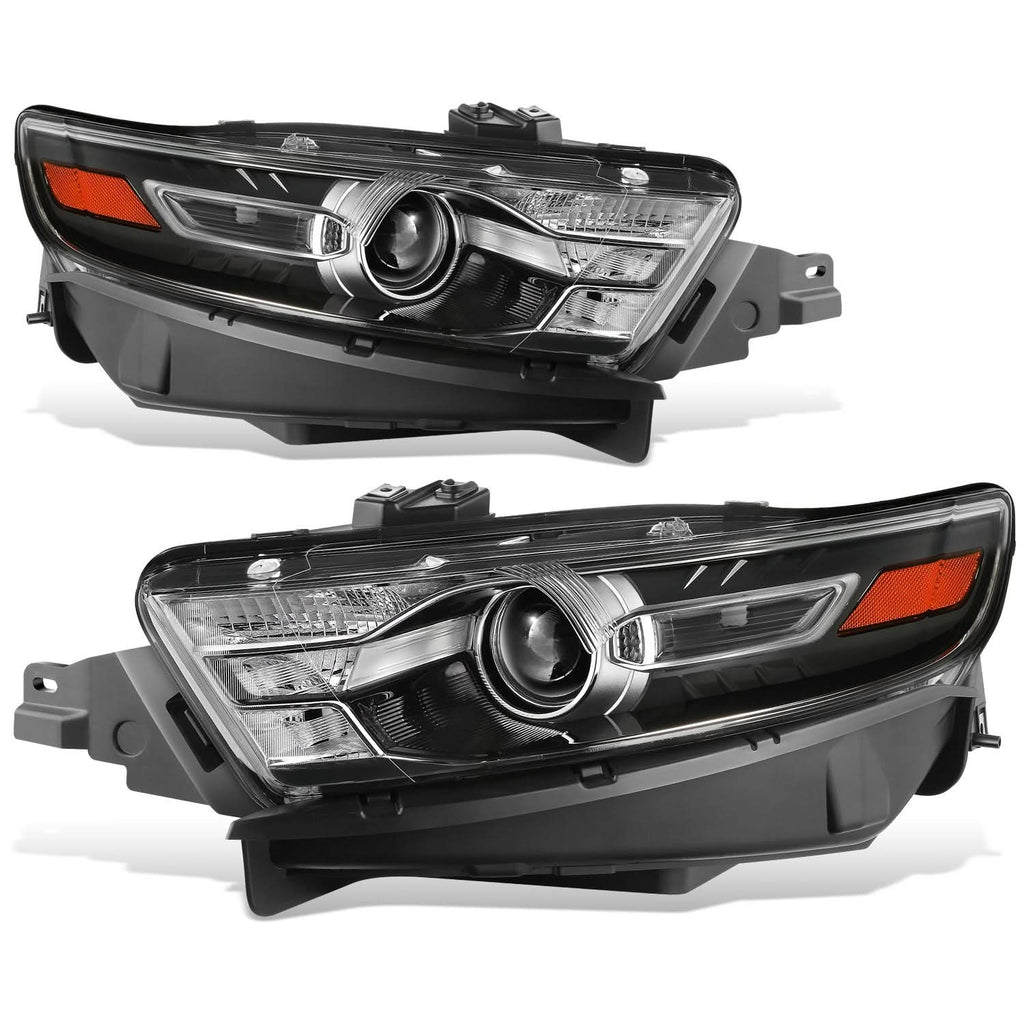 2013-2019 Ford Taurus OE Style Black Housing Headlights Set
