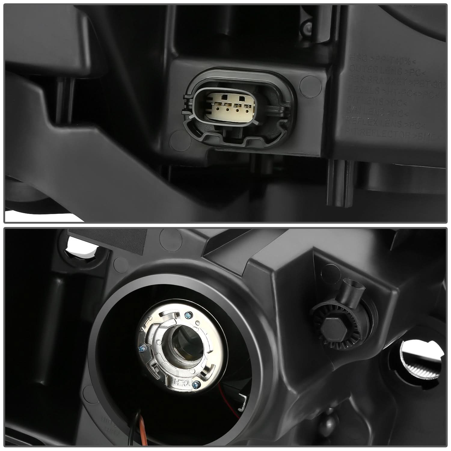 13-19 Ford Taurus OE Style Halogen Headlights Black Housing Clear