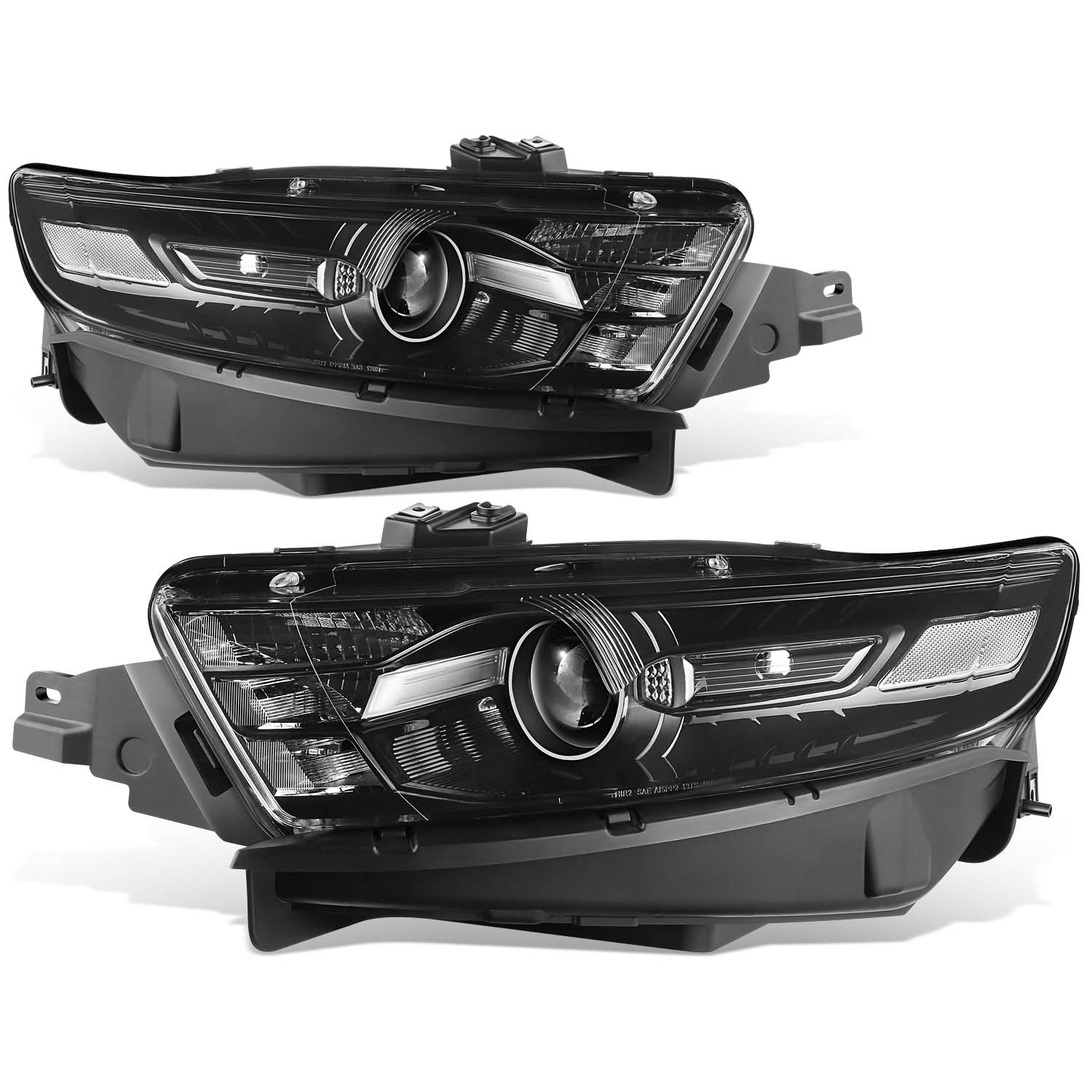 13-19 Ford Taurus OE Style Halogen Headlights Black Housing Clear
