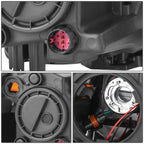 2013-2016 Dodge Dart OE Style Black Housing Headlights - Left