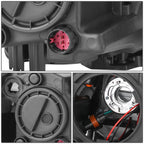 2013-2016 Dodge Dart OE Style Headlights - Black Housing Clear Reflector
